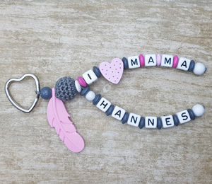 Schlüsselanhänger mit Namen I love Mama