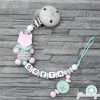 Personalisierte Schnullerkette mit Namen / Namenskette Baby