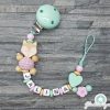 Personalisierte Schnullerkette mit Namen / Namenskette Baby