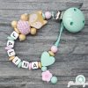 Personalisierte Schnullerkette mit Namen / Namenskette Baby