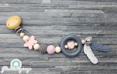 Personalisierte Schnullerkette Beißkette Baby Beißring