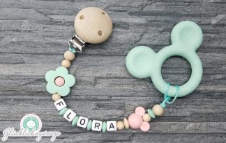 Personalisierte Schnullerkette Beißkette Baby Beißring