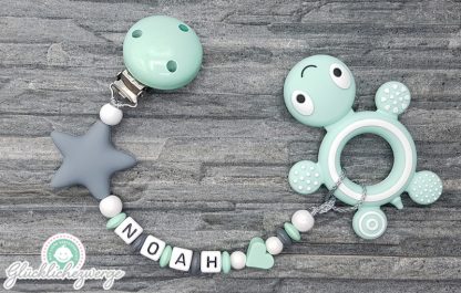 Personalisierte Schnullerkette Beißkette Baby Beißring