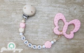 Personalisierte Schnullerkette Beißkette Baby Beißring