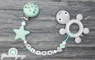 Personalisierte Schnullerkette Beißkette Baby Beißring